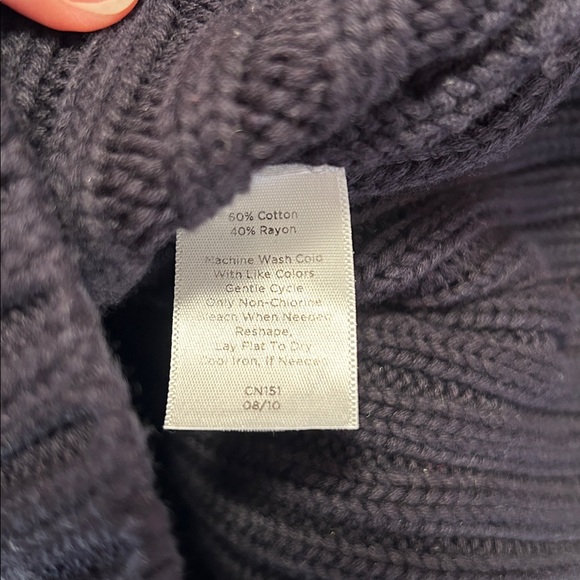 TALBOTS Dark Navy Grandpa Cardigan - Picture 6 of 7